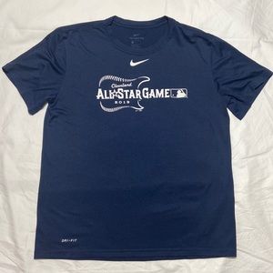 MLB NIKE Cleveland All Star Game 2019 Shirt. Performance Material. Boys Large